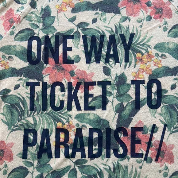 SO Tropical Print Sweatshirt Women’s Size Large - Picture 3 of 5